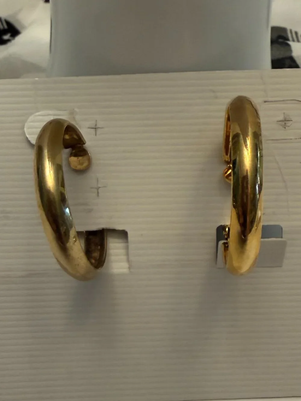 NEW 2 Pairs Clip On Earrings Gold Tone NWT